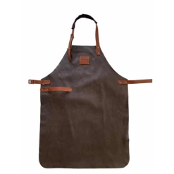 Maison Thuret Tabliers Et Torchons Tablier En Cuir Marron Choco 82 X 60 Cm