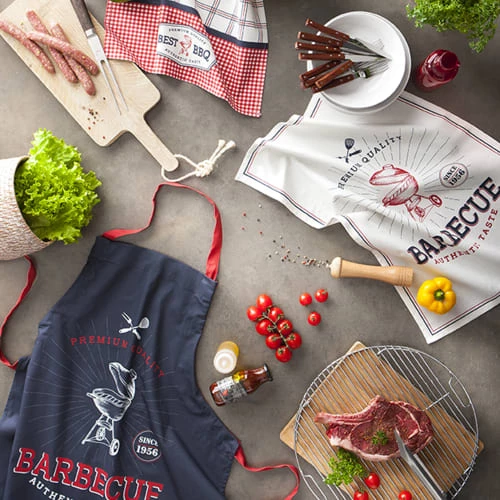 Coucke Tabliers Et Torchons Tablier Imprimé Bleu Marine En Coton 76 X 85 2 Coucke Tabliers Et Torchons Tablier Imprimé Bleu Marine En Coton 76 X 85 – Image 2