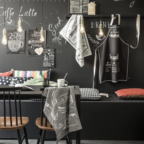 Coucke Tabliers Et Torchons Tablier Imprimé En Coton Gris En Coton 76 X 85 2 Coucke Tabliers Et Torchons Tablier Imprimé En Coton Gris En Coton 76 X 85 – Image 2