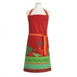 Coucke Tabliers Et Torchons Tablier Imprimé En Coton Orange 76 X 85