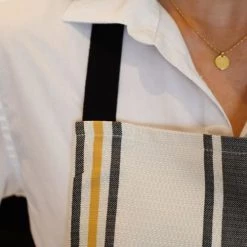 Maison Jean-Vier Tabliers Et Torchons Tablier Jaune 70x90 Cm -Tabliers et torchons Soldes tablier jaune 70x90 cm 2