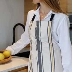 Maison Jean-Vier Tabliers Et Torchons Tablier Jaune 70x90 Cm -Tabliers et torchons Soldes tablier jaune 70x90 cm 4