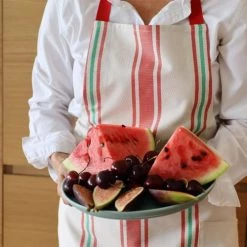 Maison Jean-Vier Tabliers Et Torchons Tablier Rouge 70x90 Cm -Tabliers et torchons Soldes tablier rouge 70x90 cm 2