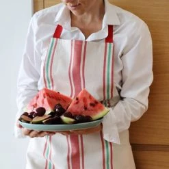 Maison Jean-Vier Tabliers Et Torchons Tablier Rouge 70x90 Cm -Tabliers et torchons Soldes tablier rouge 70x90 cm 4