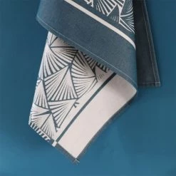 Maison Jean-Vier Tabliers Et Torchons Torchon Bleu 50x70 Cm -Tabliers et torchons Soldes torchon bleu 50x70 cm 2