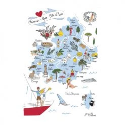 Winkler Tabliers Et Torchons Torchon Carte Paca En Coton Blanc 48 X 72