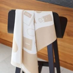 Maison Jean-Vier Tabliers Et Torchons Torchon Coton Beige 50x70 Cm -Tabliers et torchons Soldes torchon coton beige 50x70 cm 2