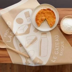 Maison Jean-Vier Tabliers Et Torchons Torchon Coton Beige 50x70 Cm -Tabliers et torchons Soldes torchon coton beige 50x70 cm 3