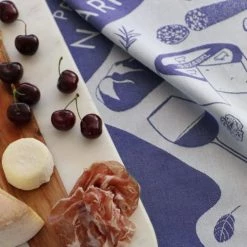 Maison Jean-Vier Tabliers Et Torchons Torchon Coton Bleu 50x70 Cm -Tabliers et torchons Soldes torchon coton bleu 50x70 cm 13