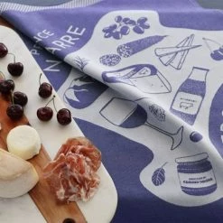 Maison Jean-Vier Tabliers Et Torchons Torchon Coton Bleu 50x70 Cm -Tabliers et torchons Soldes torchon coton bleu 50x70 cm 14