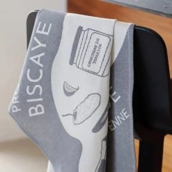 Maison Jean-Vier Tabliers Et Torchons Torchon Coton Gris 50x70 Cm -Tabliers et torchons Soldes torchon coton gris 50x70 cm 5