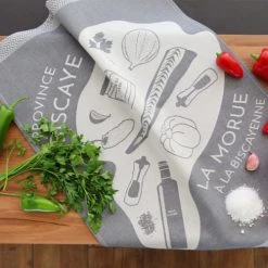 Maison Jean-Vier Tabliers Et Torchons Torchon Coton Gris 50x70 Cm -Tabliers et torchons Soldes torchon coton gris 50x70 cm 6