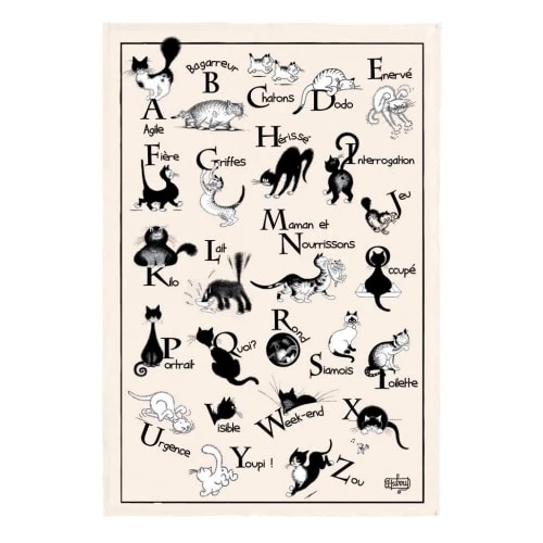 Winkler Tabliers Et Torchons Torchon Dubout Abécédaire En Coton écru 48 X 72 1 Winkler Tabliers Et Torchons Torchon Dubout Abécédaire En Coton écru 48 X 72