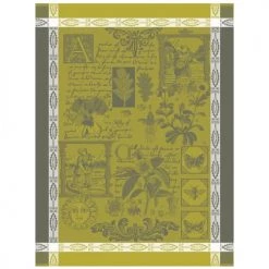 Le Jacquard Français Tabliers Et Torchons Torchon En Coton Bergamote 60 X 80