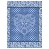 Le Jacquard Français Tabliers Et Torchons Torchon En Coton Celeste 60 X 80