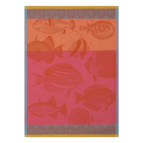 Le Jacquard Français Tabliers Et Torchons Torchon En Coton Corail 60 X 80 1 Le Jacquard Français Tabliers Et Torchons Torchon En Coton Corail 60 X 80