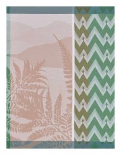 Le Jacquard Français Tabliers Et Torchons Torchon En Coton Fougere 60 X 80