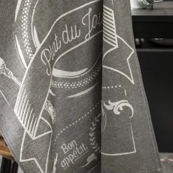 Coucke Tabliers Et Torchons Torchon En Coton Gris 50x75 -Tabliers et torchons Soldes torchon en coton gris 50x75 5