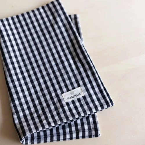 Gabrielle Paris Tabliers Et Torchons Torchon En Coton Imprimé Vichy Noir 45x70 3 Gabrielle Paris Tabliers Et Torchons Torchon En Coton Imprimé Vichy Noir 45x70 – Image 3