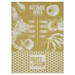 Le Jacquard Français Tabliers Et Torchons Torchon En Coton Moutarde 60 X 80