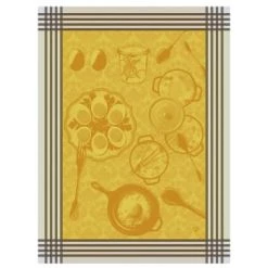 Le Jacquard Français Tabliers Et Torchons Torchon En Coton Emeraude 60 X 80 -Tabliers et torchons Soldes torchon en coton oeuf 60 x 80 3