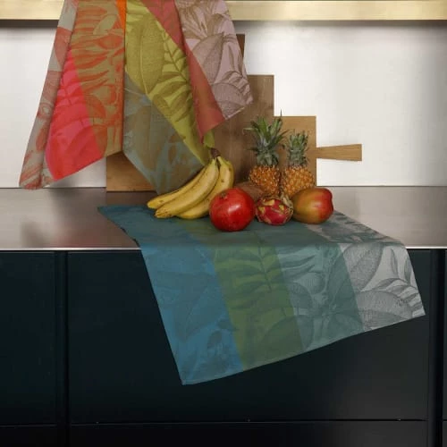 Le Jacquard Français Tabliers Et Torchons Torchon En Coton Palme 60 X 80 2 Le Jacquard Français Tabliers Et Torchons Torchon En Coton Palme 60 X 80 – Image 2