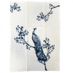 Ambiente Tabliers Et Torchons Torchon En Coton Paon Royal 70x50cm