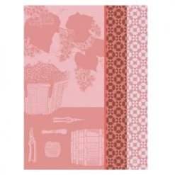 Le Jacquard Français Tabliers Et Torchons Torchon En Coton Rose 60 X 80