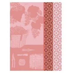 Le Jacquard Français Tabliers Et Torchons Torchon En Coton Rose 60 X 80 -Tabliers et torchons Soldes torchon en coton rose 60 x 80 2