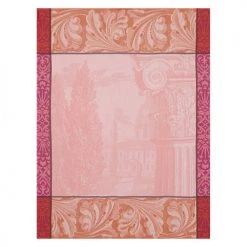 Le Jacquard Français Tabliers Et Torchons Torchon En Coton Rose 60 X 80
