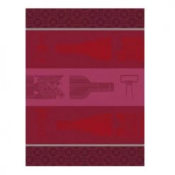 Le Jacquard Français Tabliers Et Torchons Torchon En Coton Rouge 60 X 80