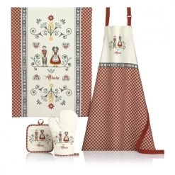 Winkler Tabliers Et Torchons Torchon En Coton Rouge/écru 70 X 50 -Tabliers et torchons Soldes torchon en coton rouge ecru 70 x 50 2