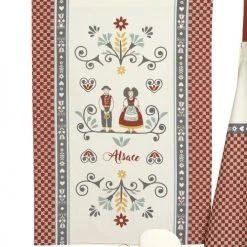 Winkler Tabliers Et Torchons Torchon En Coton Rouge/écru 70 X 50 -Tabliers et torchons Soldes torchon en coton rouge ecru 70 x 50 3