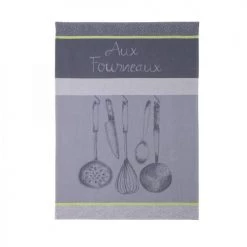 Coucke Tabliers Et Torchons Torchon En Jacquard De Coton Gris 50x75