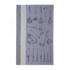 Coucke Tabliers Et Torchons Torchon En Jacquard De Coton Gris 50x75