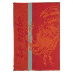 Coucke Tabliers Et Torchons Torchon En Jacquard De Coton Rouge 50x75