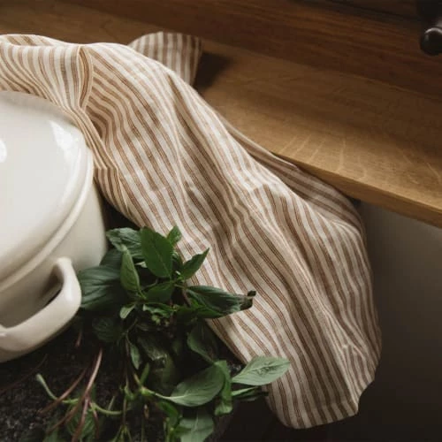 Gabrielle Paris Tabliers Et Torchons Torchon En Lin Lavé Fines Rayures Beige/blanc 45x70 3 Gabrielle Paris Tabliers Et Torchons Torchon En Lin Lavé Fines Rayures Beige/blanc 45x70 – Image 3