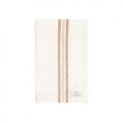 Gabrielle Paris Tabliers Et Torchons Torchon En Lin Lavé Larges Rayures Beige/blanc 45x70
