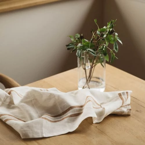 Gabrielle Paris Tabliers Et Torchons Torchon En Lin Lavé Larges Rayures Beige/blanc 45x70 2 Gabrielle Paris Tabliers Et Torchons Torchon En Lin Lavé Larges Rayures Beige/blanc 45x70 – Image 2