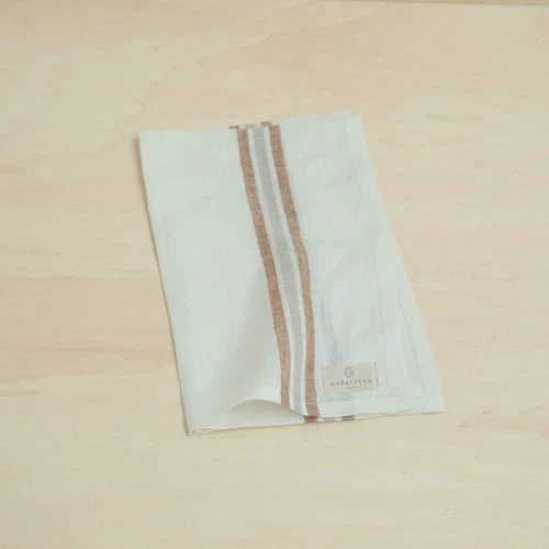 Gabrielle Paris Tabliers Et Torchons Torchon En Lin Lavé Larges Rayures Beige/blanc 45x70 5 Gabrielle Paris Tabliers Et Torchons Torchon En Lin Lavé Larges Rayures Beige/blanc 45x70 – Image 5