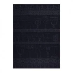 Le Jacquard Français Tabliers Et Torchons Torchon En Lin Onyx 60 X 80