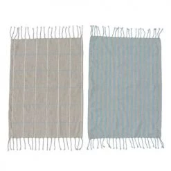 OYOY Living Design Tabliers Et Torchons Torchon Multicolore En Coton Biologique 70x50cm - Lot De 2