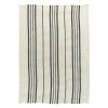 Winkler Tabliers Et Torchons Torchon Rayé En Lin écru/noir 55 X 75