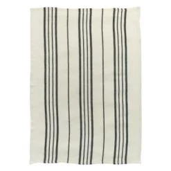 Winkler Tabliers Et Torchons Torchon Rayé En Lin écru/noir 55 X 75 -Tabliers et torchons Soldes torchon raye en lin ecru noir 55 x 75 2