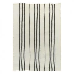 Winkler Tabliers Et Torchons Torchon Rayé En Lin écru/noir 55 X 75