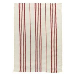 Winkler Tabliers Et Torchons Torchon Rayé En Lin écru/noir 55 X 75 -Tabliers et torchons Soldes torchon raye en lin rouge ecru 55 x 75