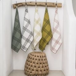 Febronie Tabliers Et Torchons Torchon (set De 2) En Coton 50x75 Jaune Et Kaki -Tabliers et torchons Soldes torchon set de 2 en coton 50x75 jaune et kaki 11