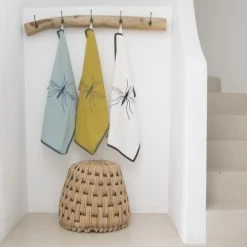 Febronie Tabliers Et Torchons Torchon (set De 2) En Coton 50x75 Jaune Et Kaki -Tabliers et torchons Soldes torchon set de 2 en coton 50x75 jaune et kaki 3