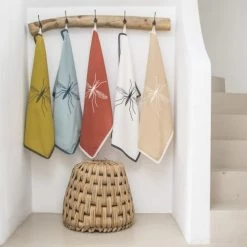 Febronie Tabliers Et Torchons Torchon (set De 2) En Coton 50x75 Jaune Et Kaki -Tabliers et torchons Soldes torchon set de 2 en coton 50x75 jaune et kaki 4