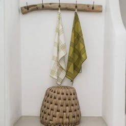 Febronie Tabliers Et Torchons Torchon (set De 2) En Coton 50x75 Jaune Et Kaki -Tabliers et torchons Soldes torchon set de 2 en coton 50x75 jaune et kaki 9